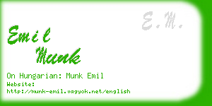 emil munk business card